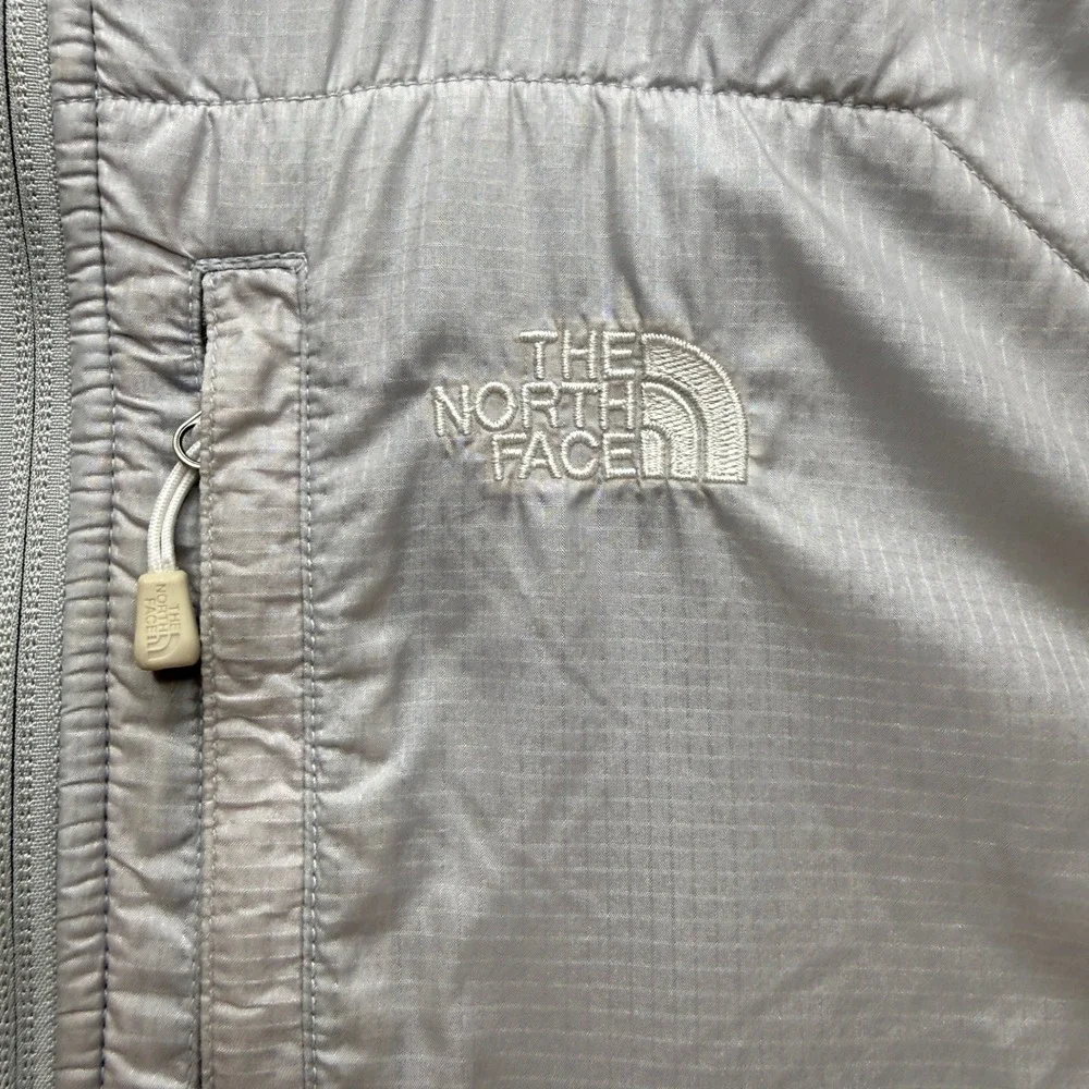 The North Face Denali Fleece Jacket Womens L Gray Polartec Nylon Full Zip Coat